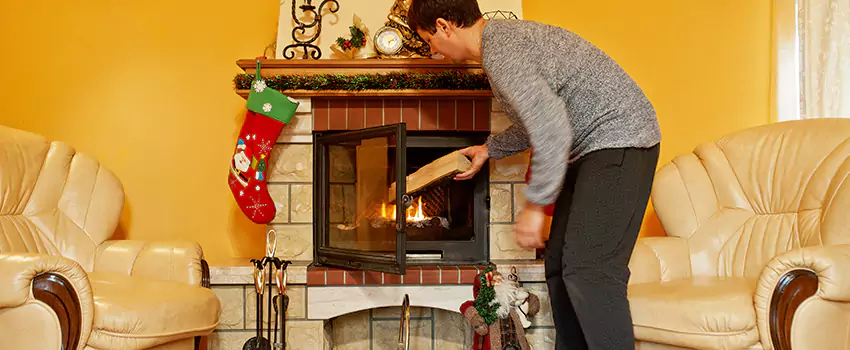 Rusted Metal Fireplace Restoration in La Crescenta-Montrose, California