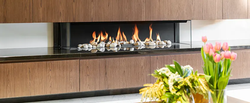Double-height Fireplace Design Refurbishment in La Crescenta-Montrose, California
